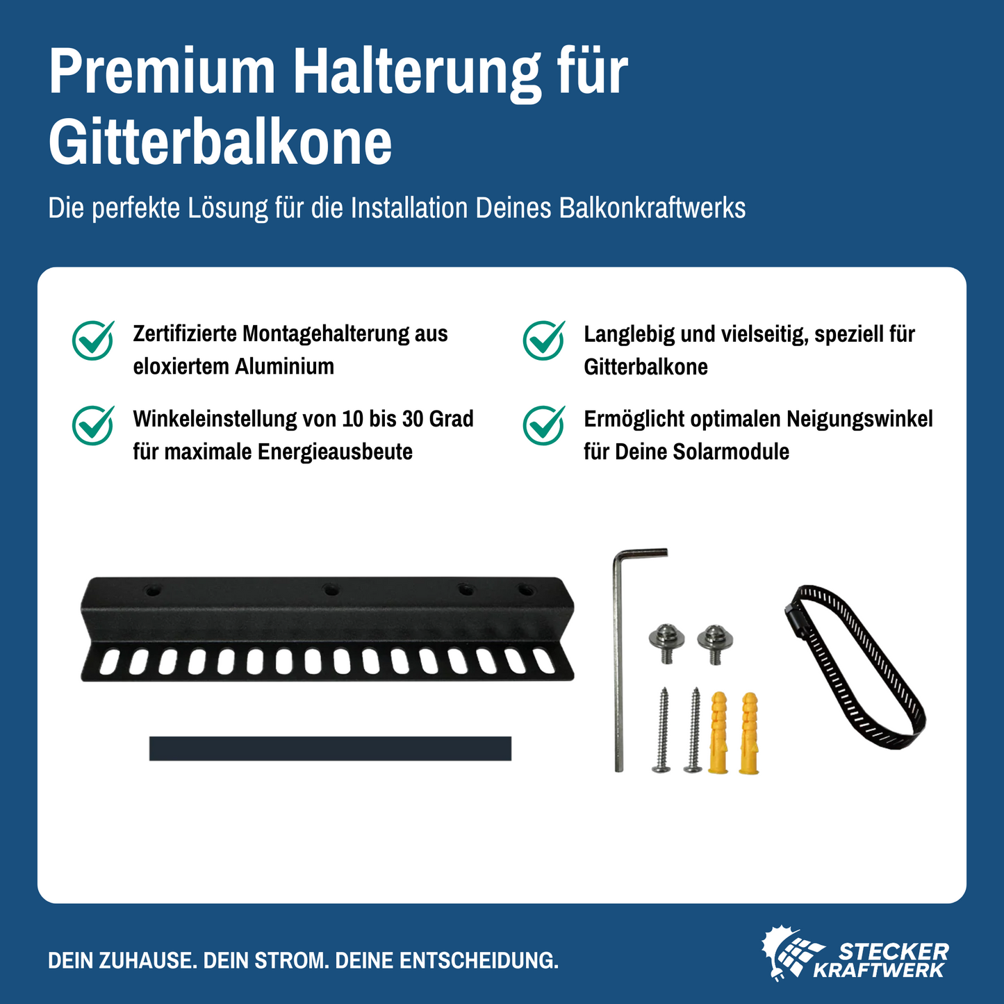 Gitterbalkon Single mit 445Wp+