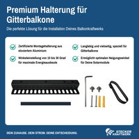 Gitterbalkon Single mit 445Wp+